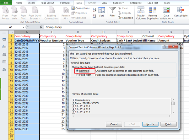 date format issue in excel