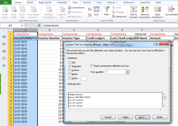 date format issue in excel